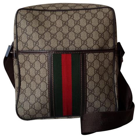 sacoche gucci 2 poche|gucci shoulder bag.